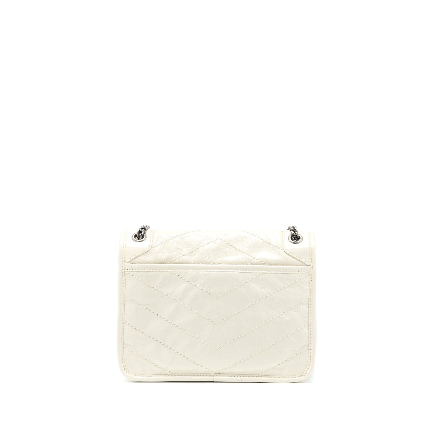 Saint Laurent/ Niki Baby Chain Purse In Crinkled Vintage Leather