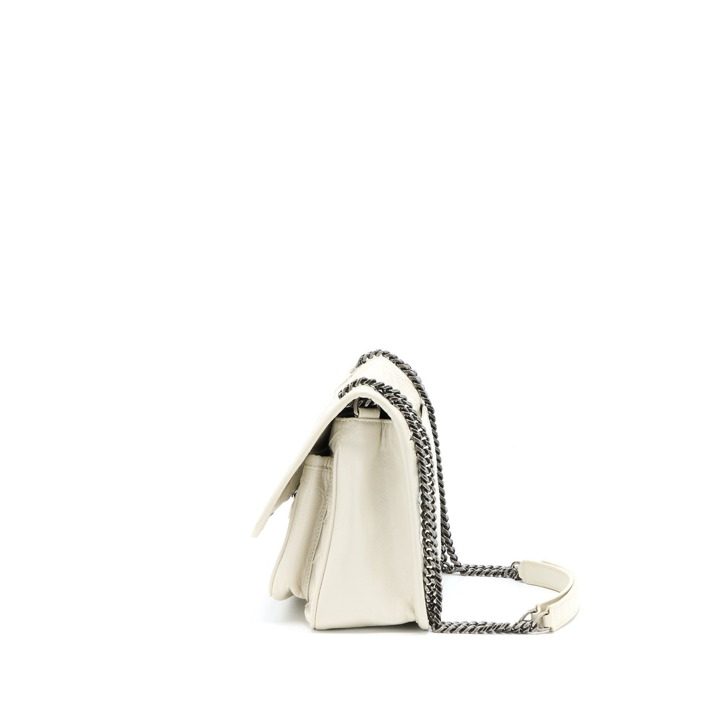 Saint Laurent/ Niki Baby Chain Purse In Crinkled Vintage Leather