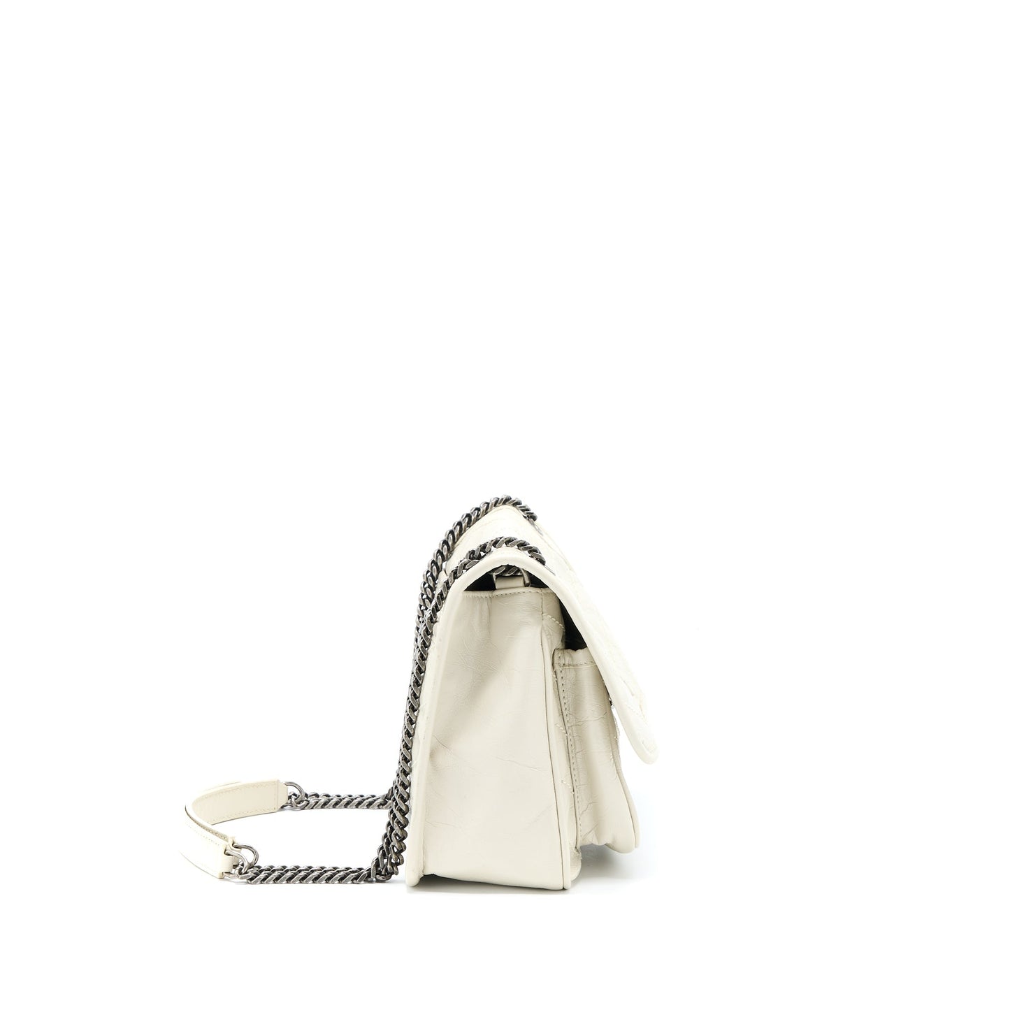 Saint Laurent/ Niki Baby Chain Purse In Crinkled Vintage Leather