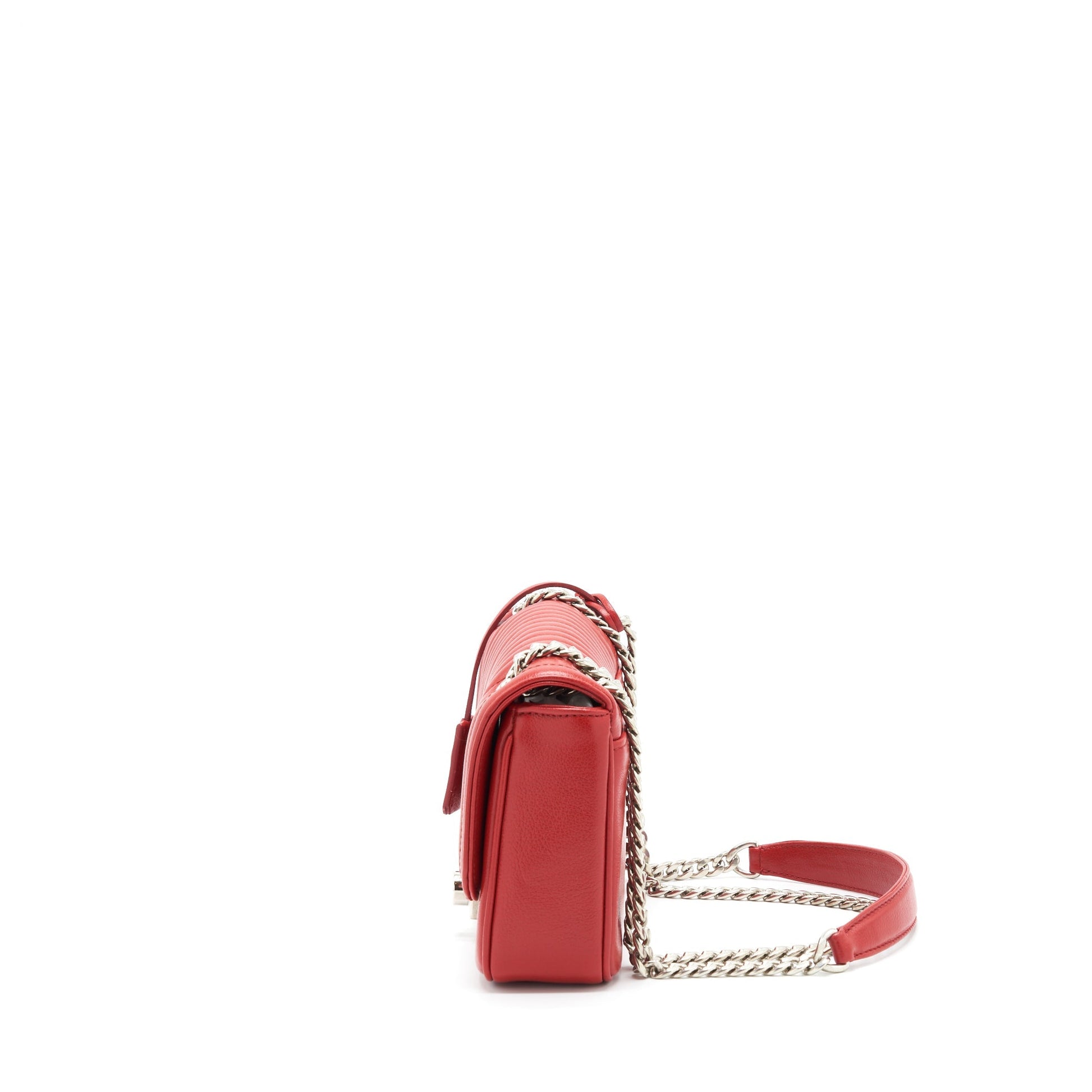 Prada Glacé Crossbody Purse Calfskin Red