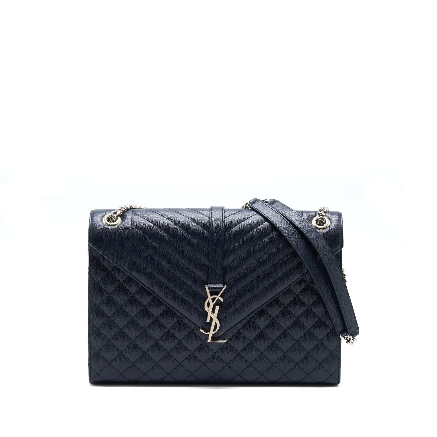 Saint Laurent Envelop Mini Purse Calfskin Navy
