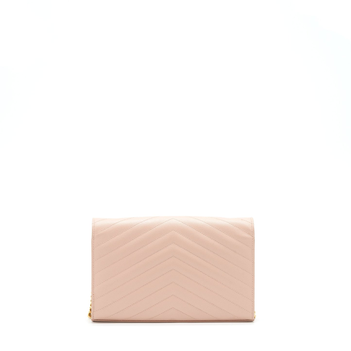 Saint Laurent/ Cassandre Matelasse Chain Wallet Grained Calfskin Pale Blush