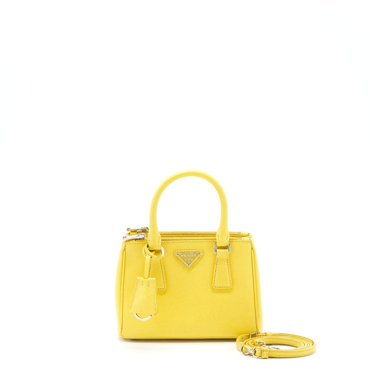 Prada Galleria Mini Tote Saffiano Lux Yellow