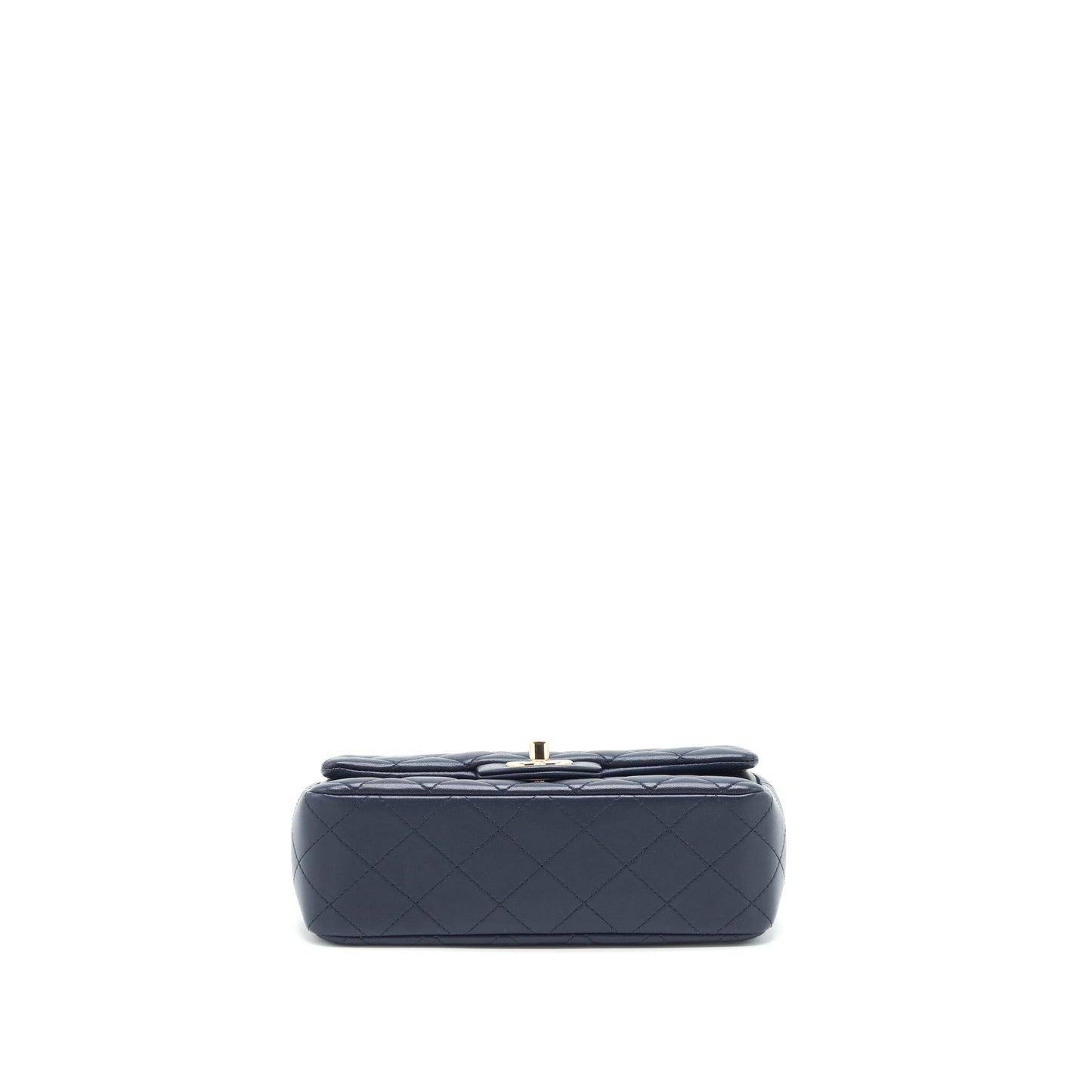 Chanel Mini Rectangular Flap Bag Lambskin Navy L