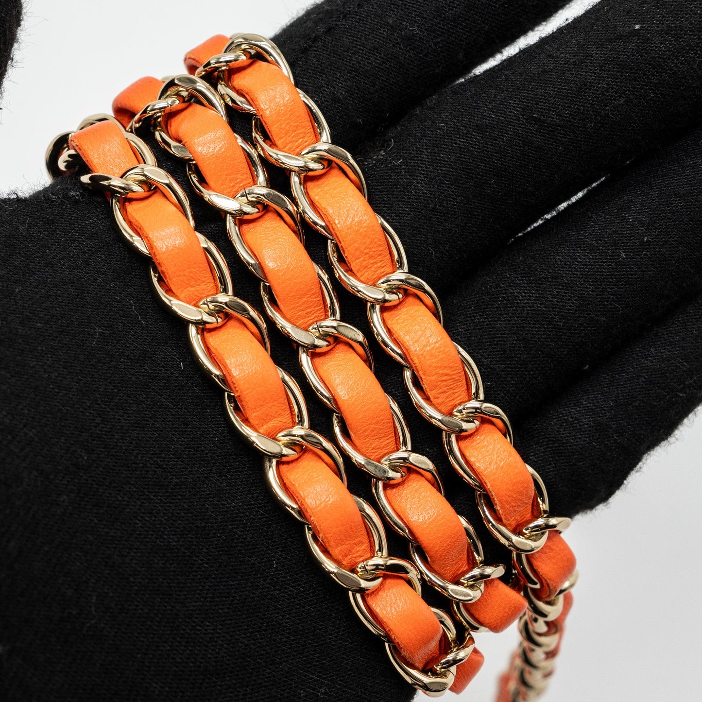 Chanel Mini Rectangular Flap Bag Lambskin Orange