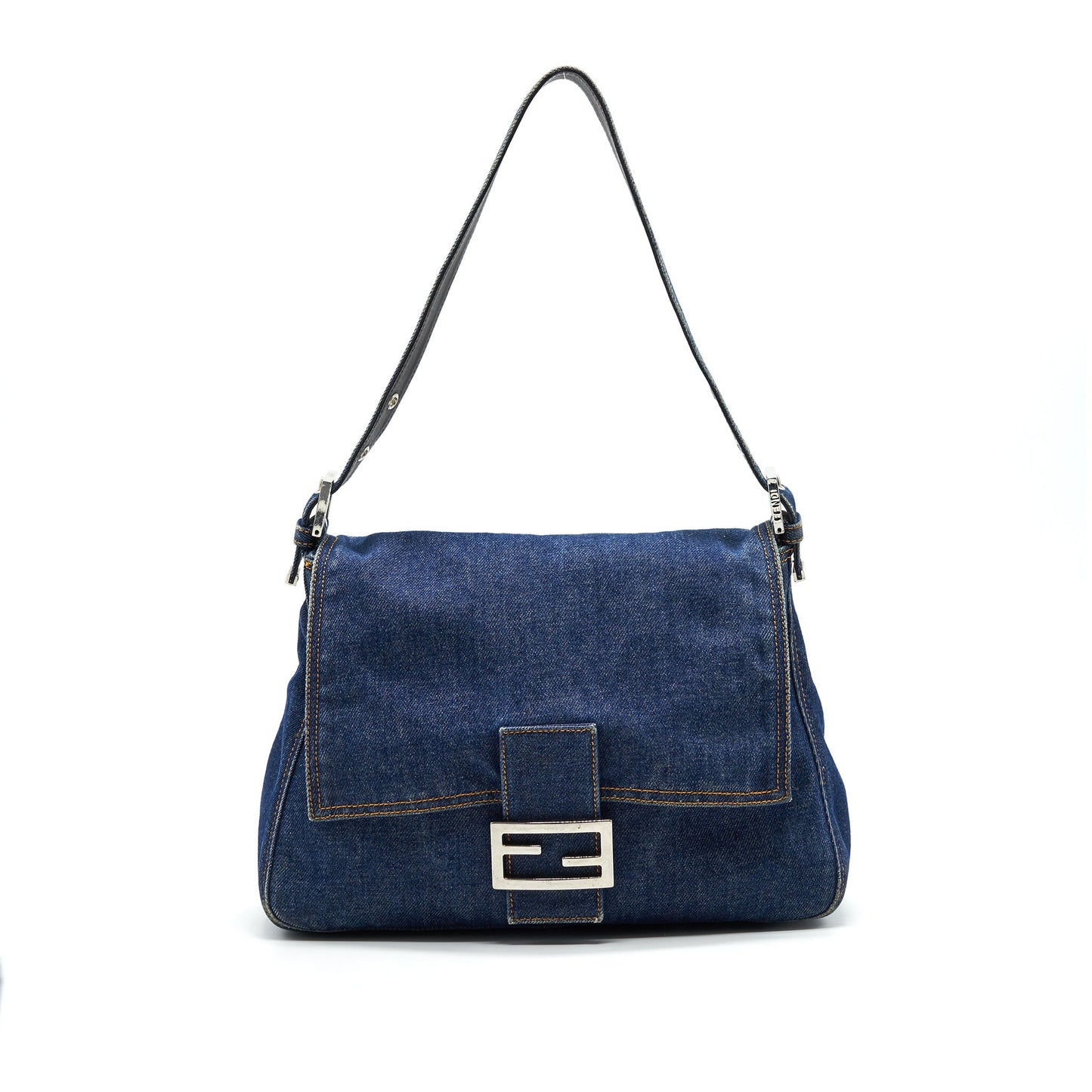FENDI   Denim Mamma Baguette Mini Purse