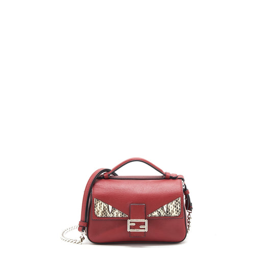 Fendi Micro Monster Baguette Purse red