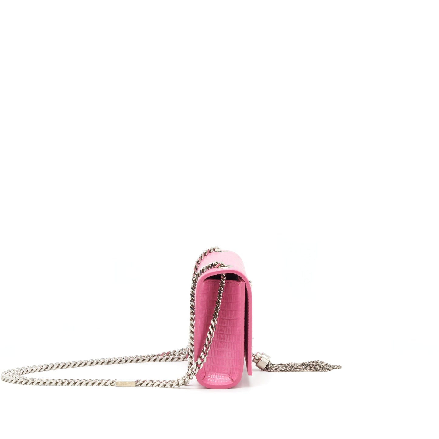 Saint Laurent / Mini Kate Tassel Embossed Calfskin Pink