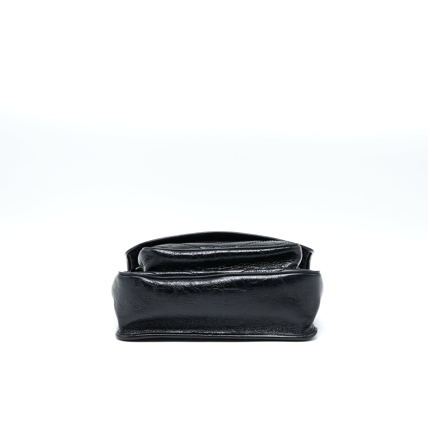 Saint Laurent Medium Niki Chain Purse Aged Calfskin Black Ruthenium Hardware