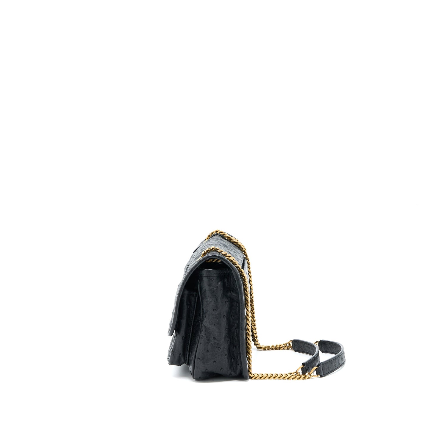 Saint Laurent Niki Baby Ostrich Black
