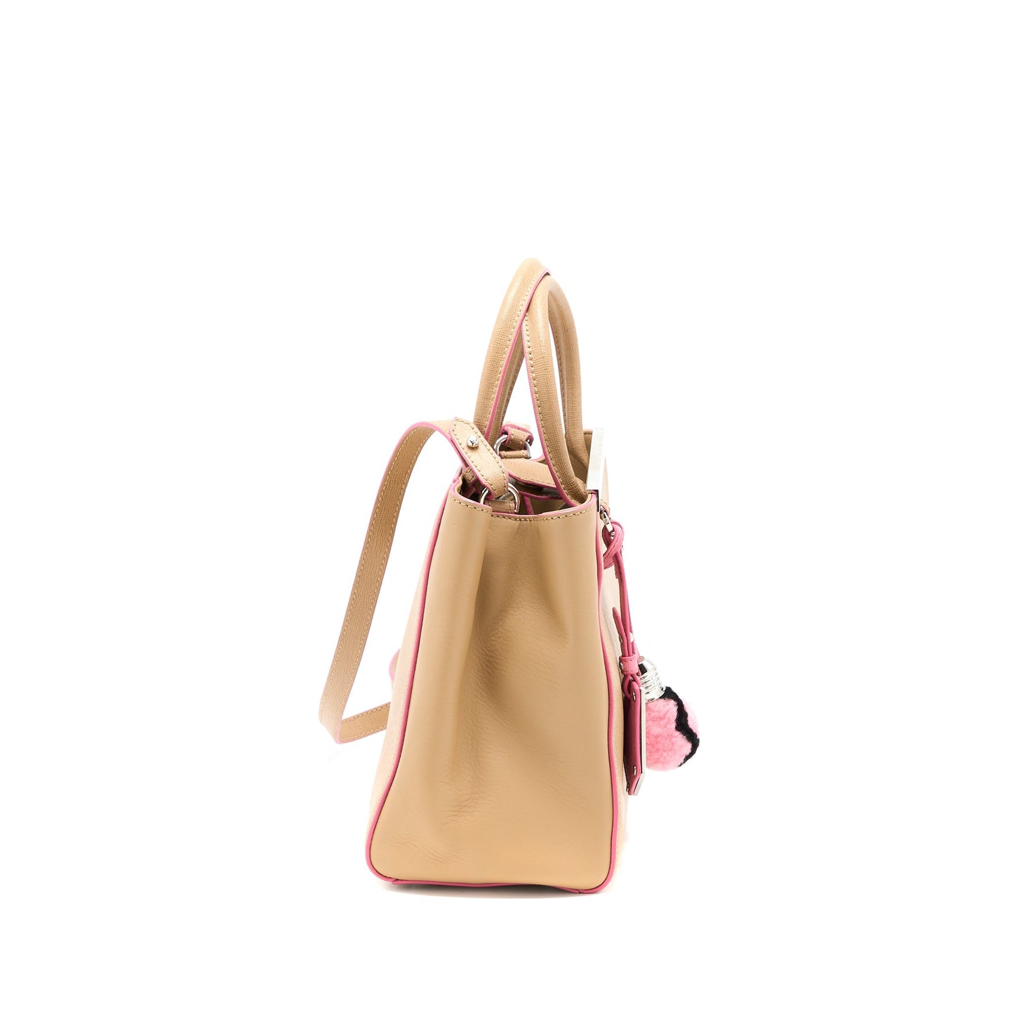 Fendi 2Jours Tote Purse Beige