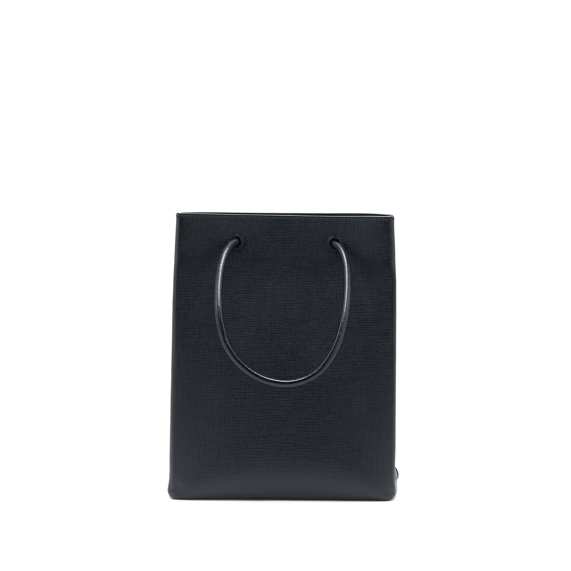 Balenciaga Top Handle Shopping Tote Bag Calfskin Black SHW