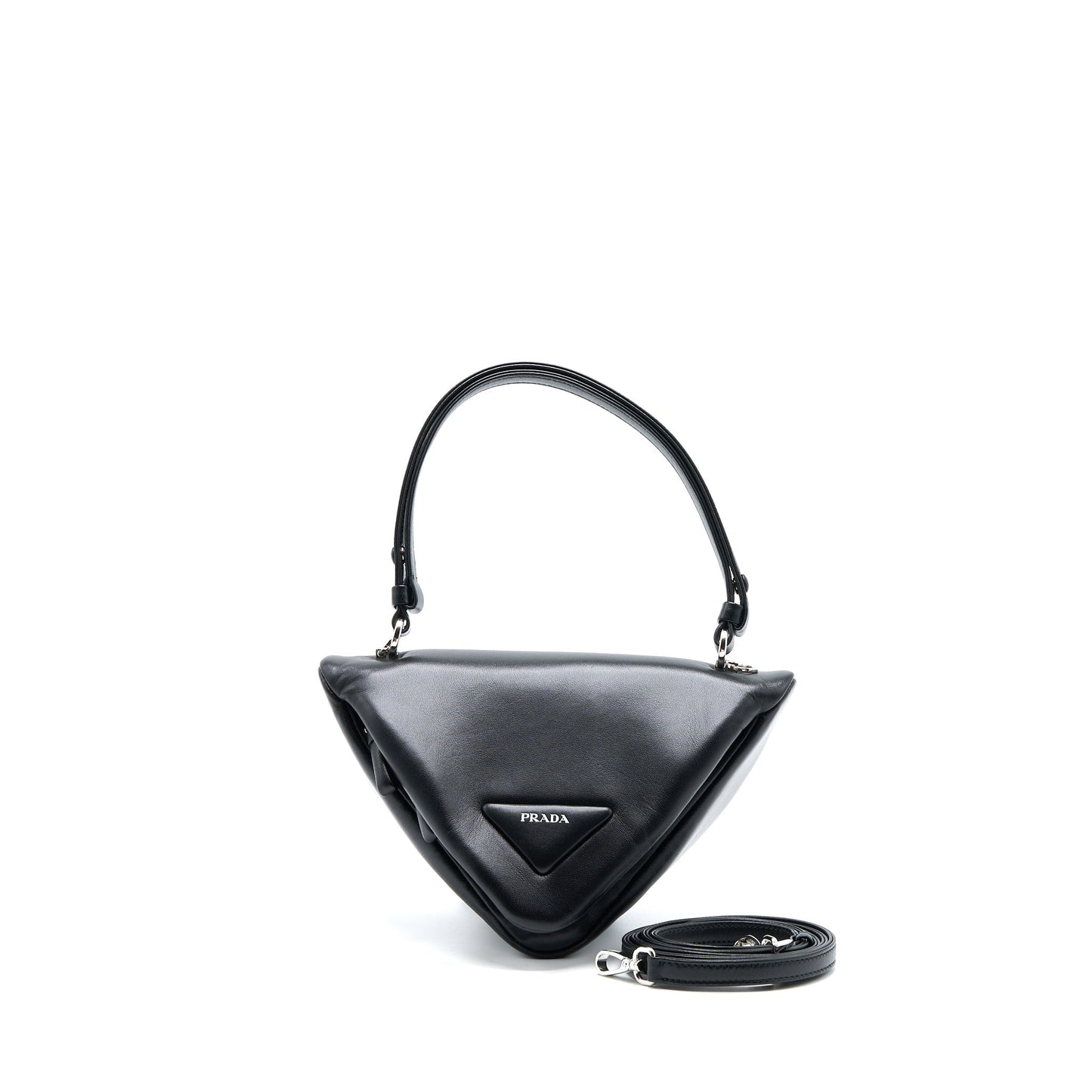 Prada Padded Nappa Triangle Purse Black