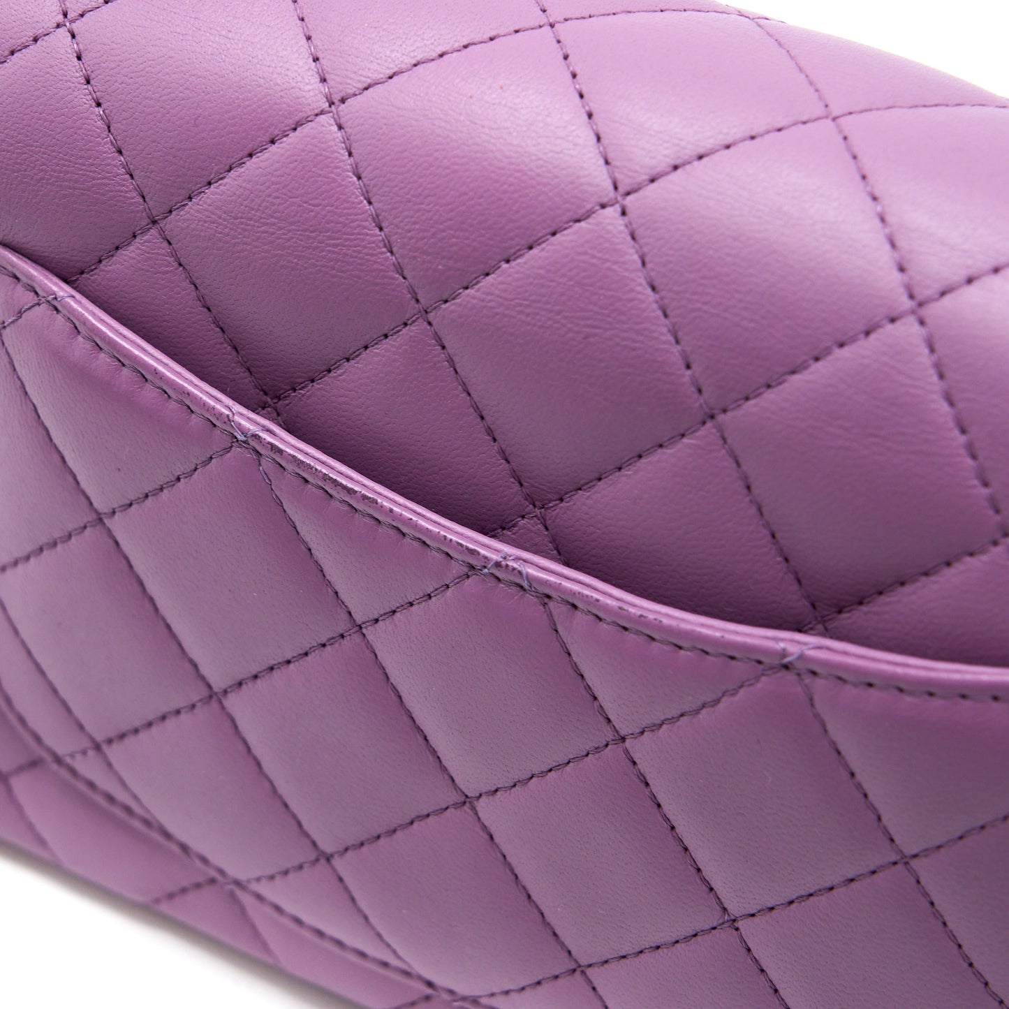 Chanel Mini Rectangular Flap Bag Lambskin Purple