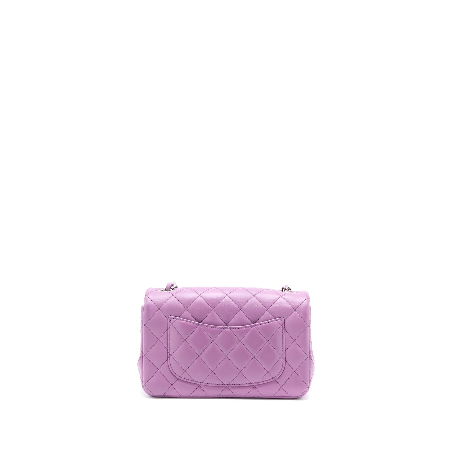 Chanel Mini Rectangular Flap Bag Lambskin Purple