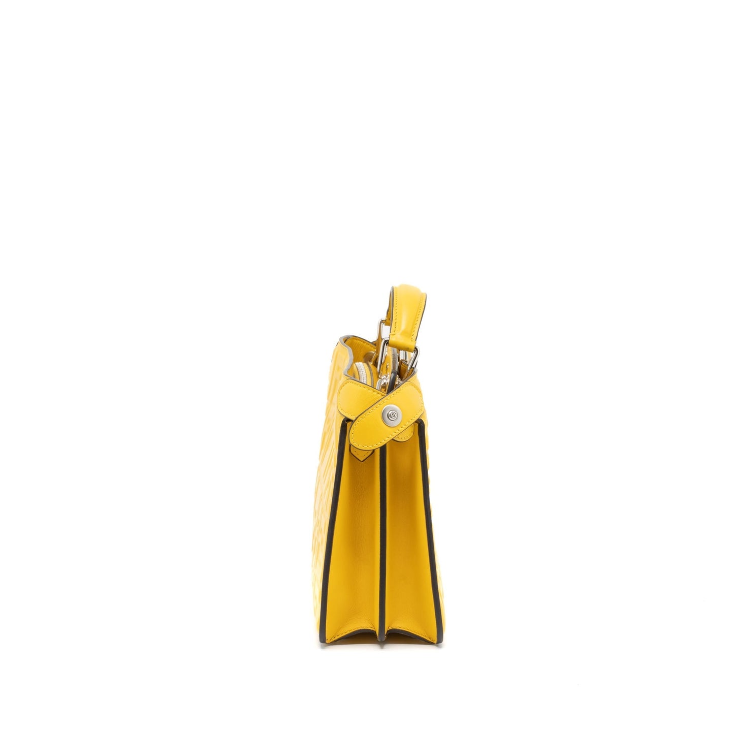 Fendi Top Handle Peekaboo Lambskin Yellow
