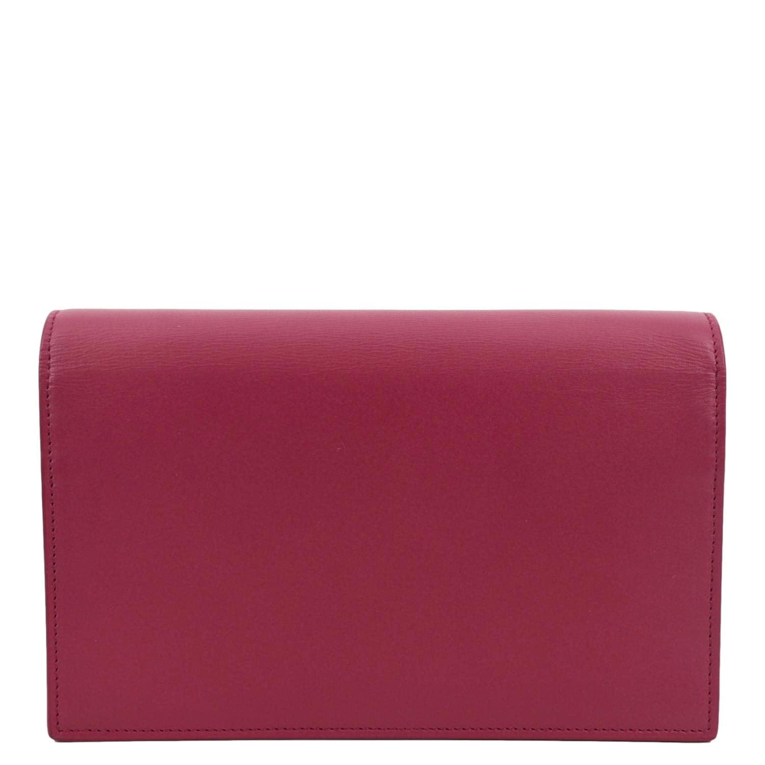 YVES SAINT LAURENT Kate Small Smooth Leather Crossbody Bag Hot Pink