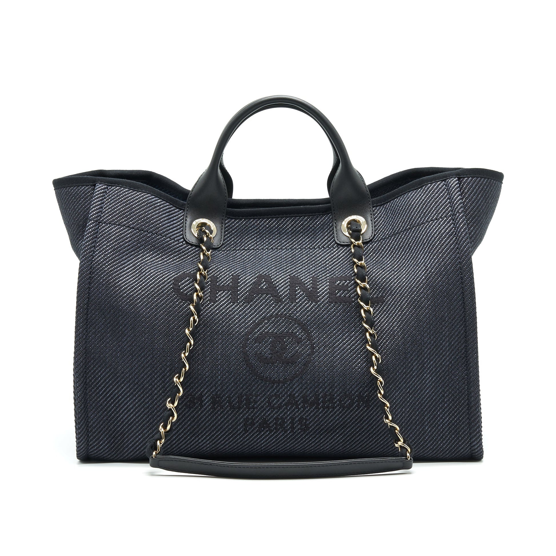 Chanel Medium Deauville Tote In Black GHW