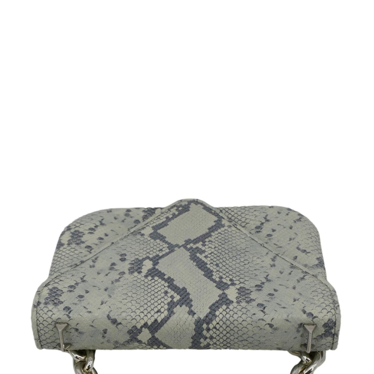 BOTTEGA VENETA Mount Envelope Python Leather Crossbody Bag Light Green
