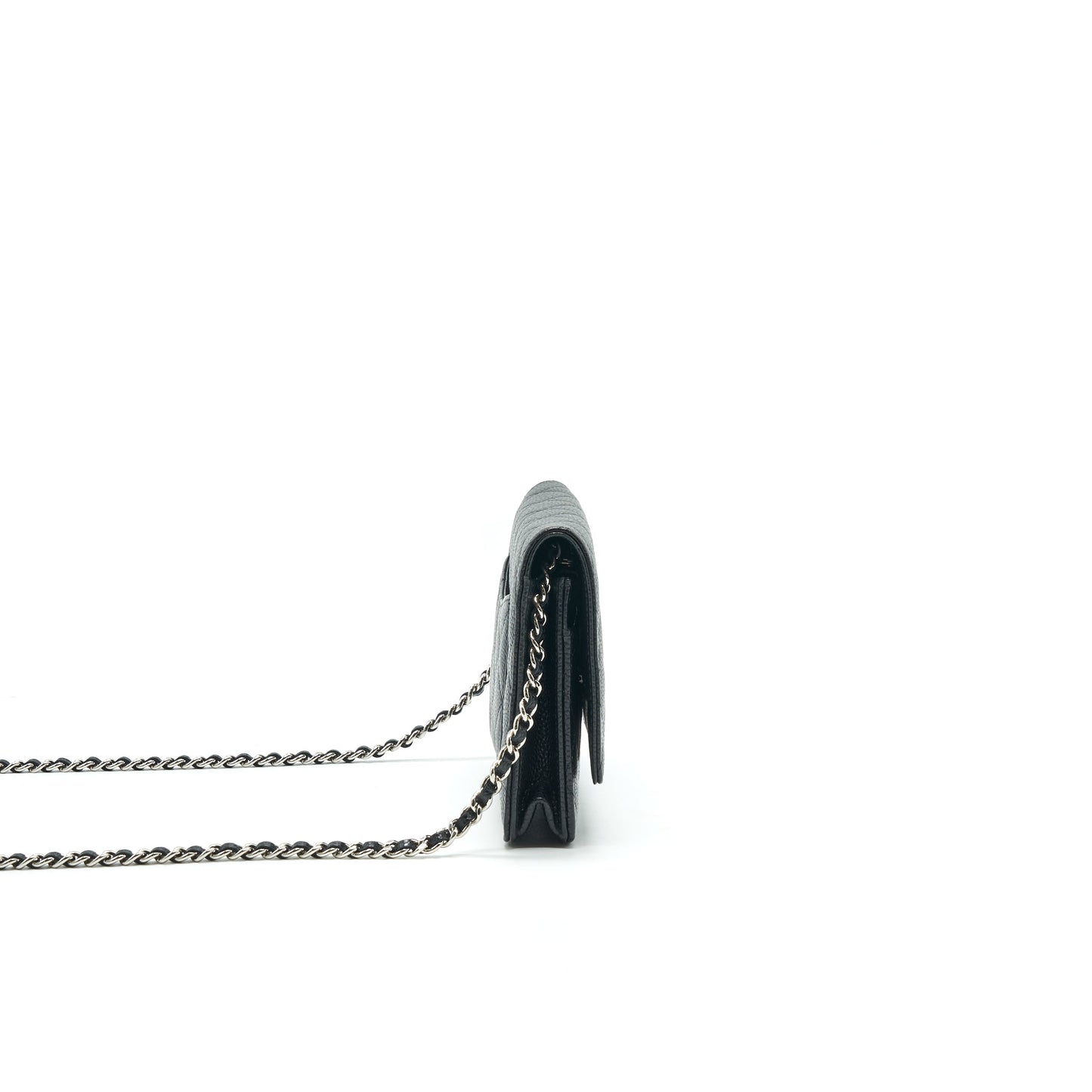 Chanel Caviar Wallet on Chain Black SHW Crossbody