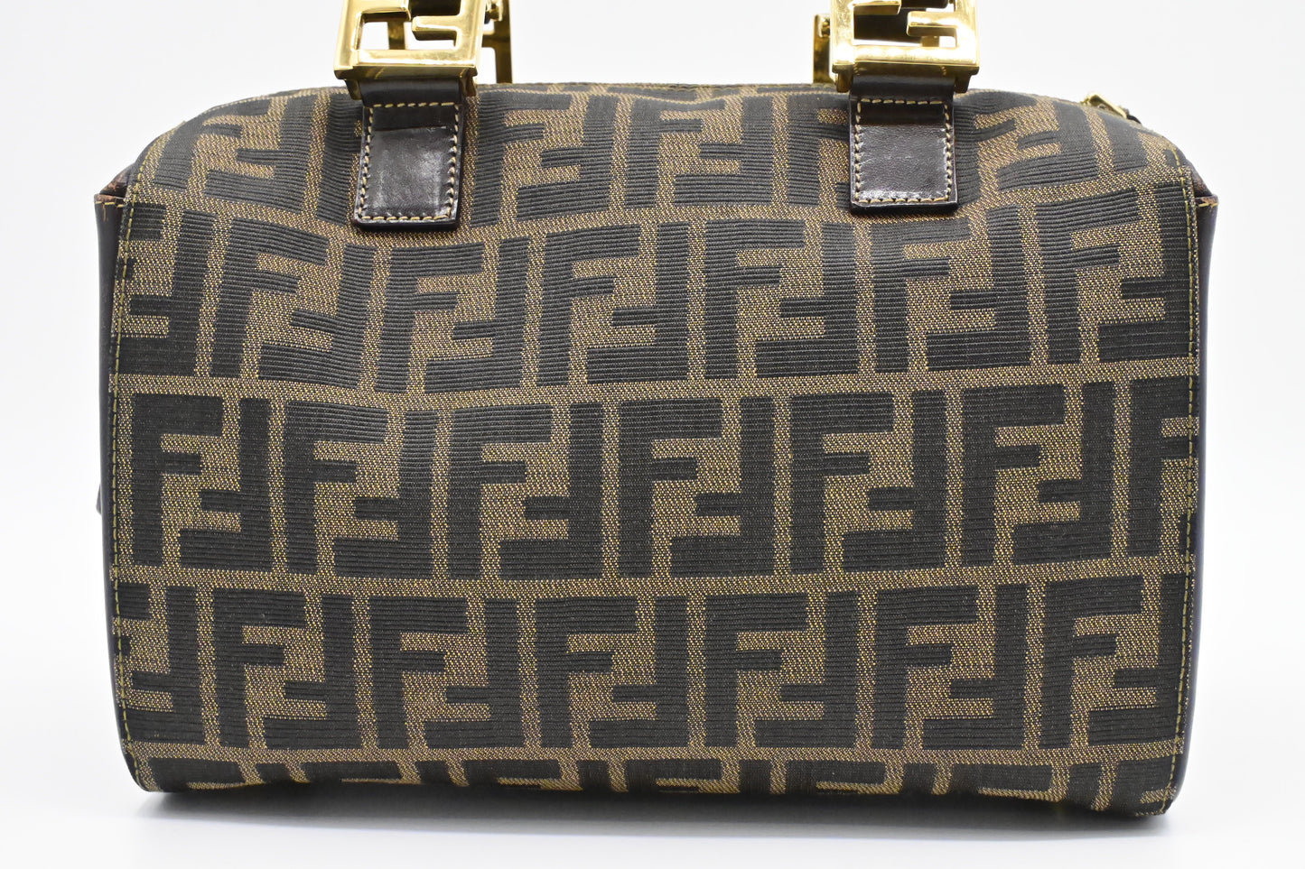 Fendi Mini Boston Bag in Zucca Canvas