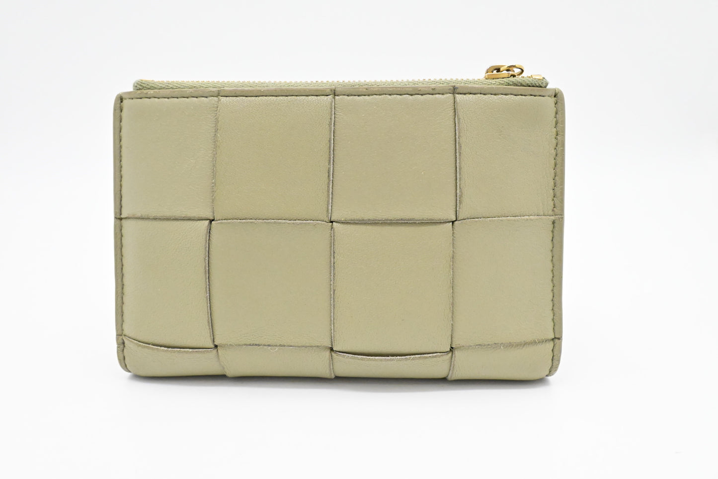 Bottega Veneta Wallet in Green Intrecciato Leather