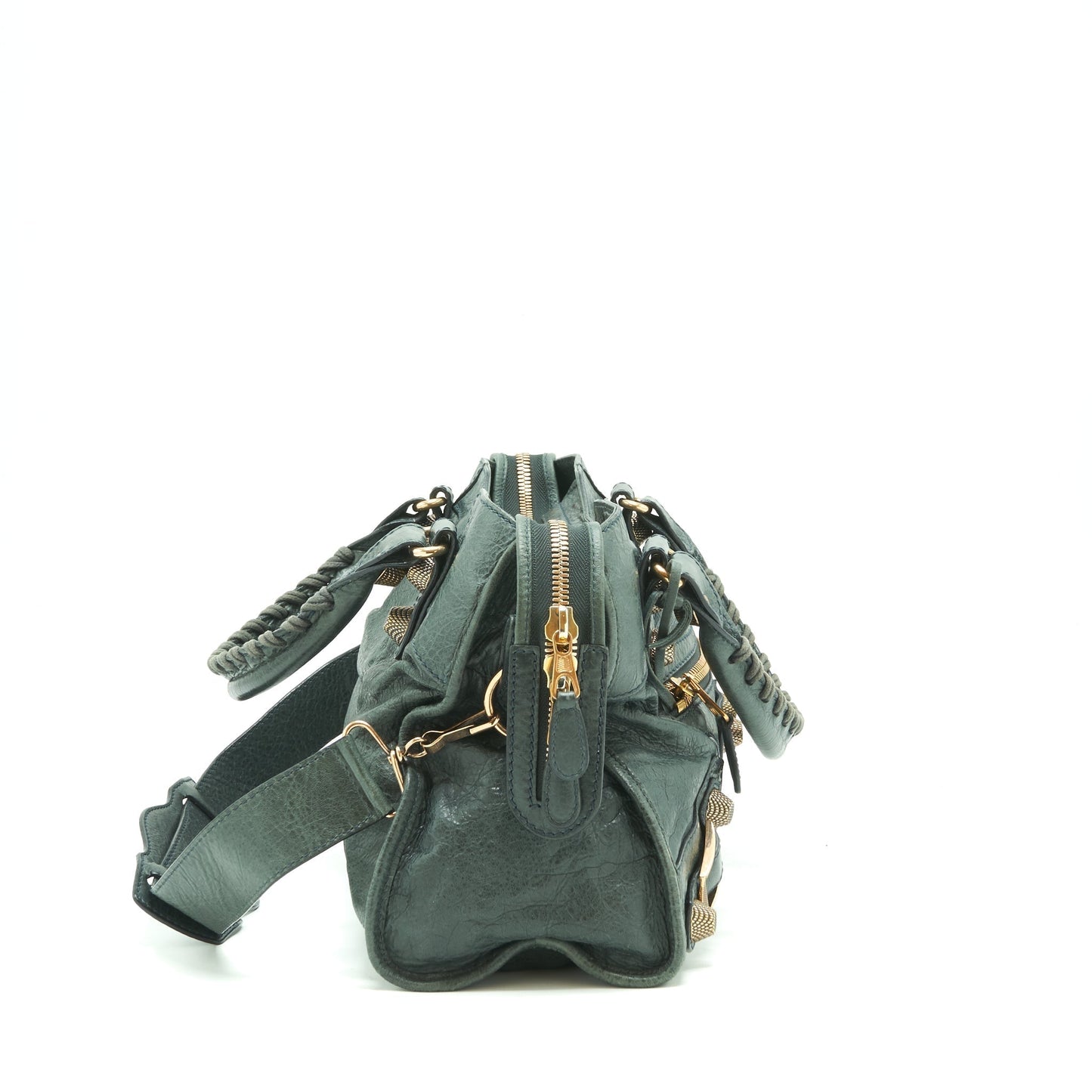 Balenciaga Tote Bag Dark Grey with Giant stud hardware