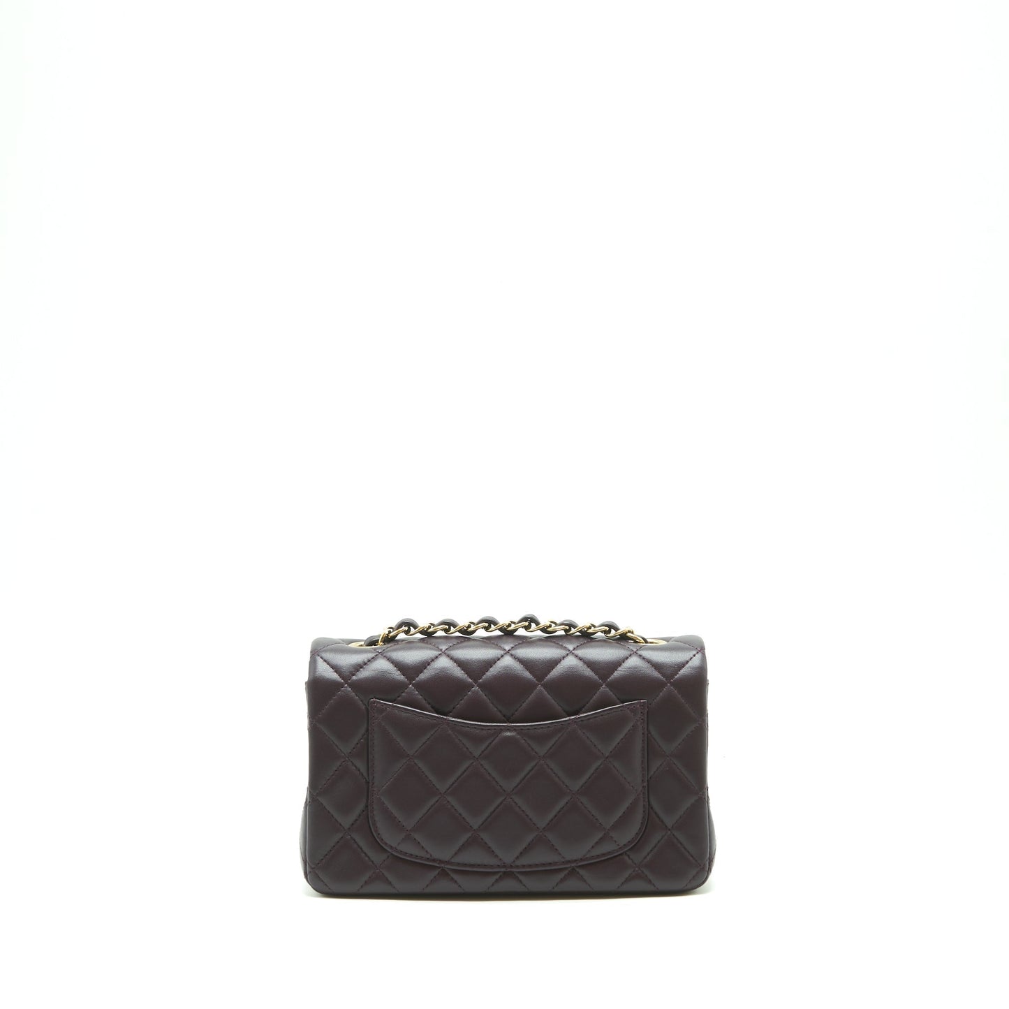 Chanel Mini rectangular Flap Bag lambskin 16B Dark Purple L