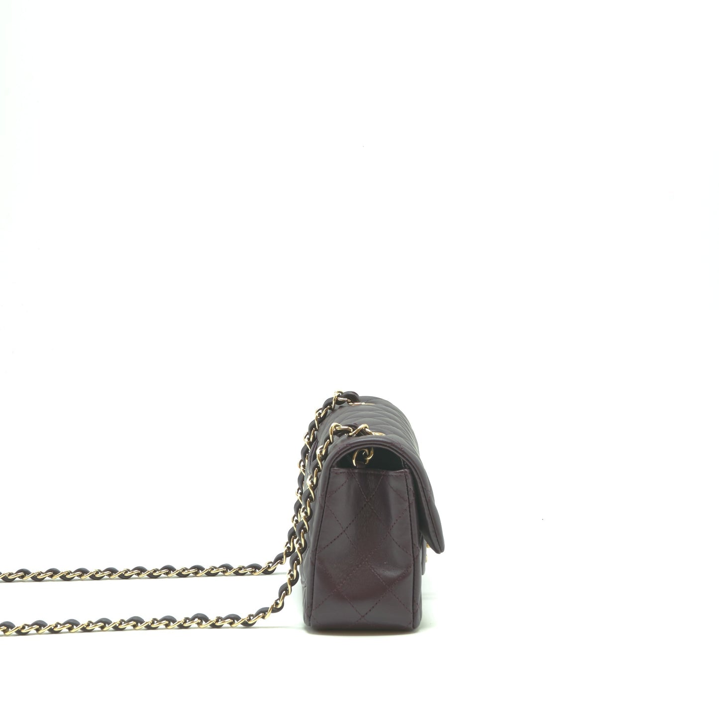Chanel Mini rectangular Flap Bag lambskin 16B Dark Purple L