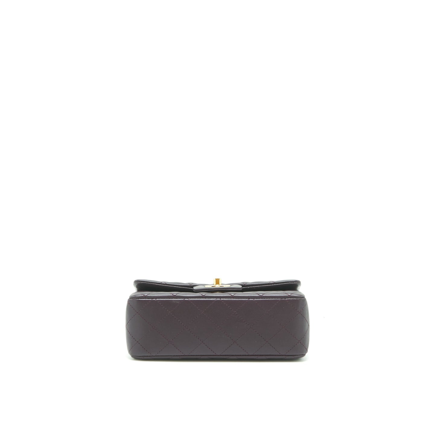 Chanel Mini rectangular Flap Bag lambskin 16B Dark Purple L