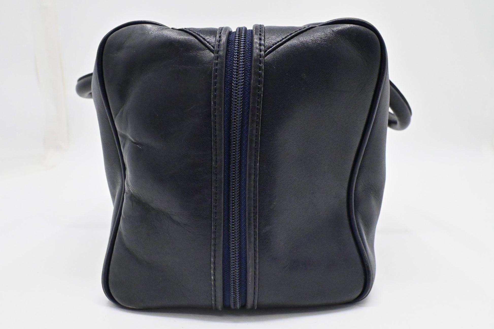 YSL Saint Laurent Boston Bag in Navy Leather