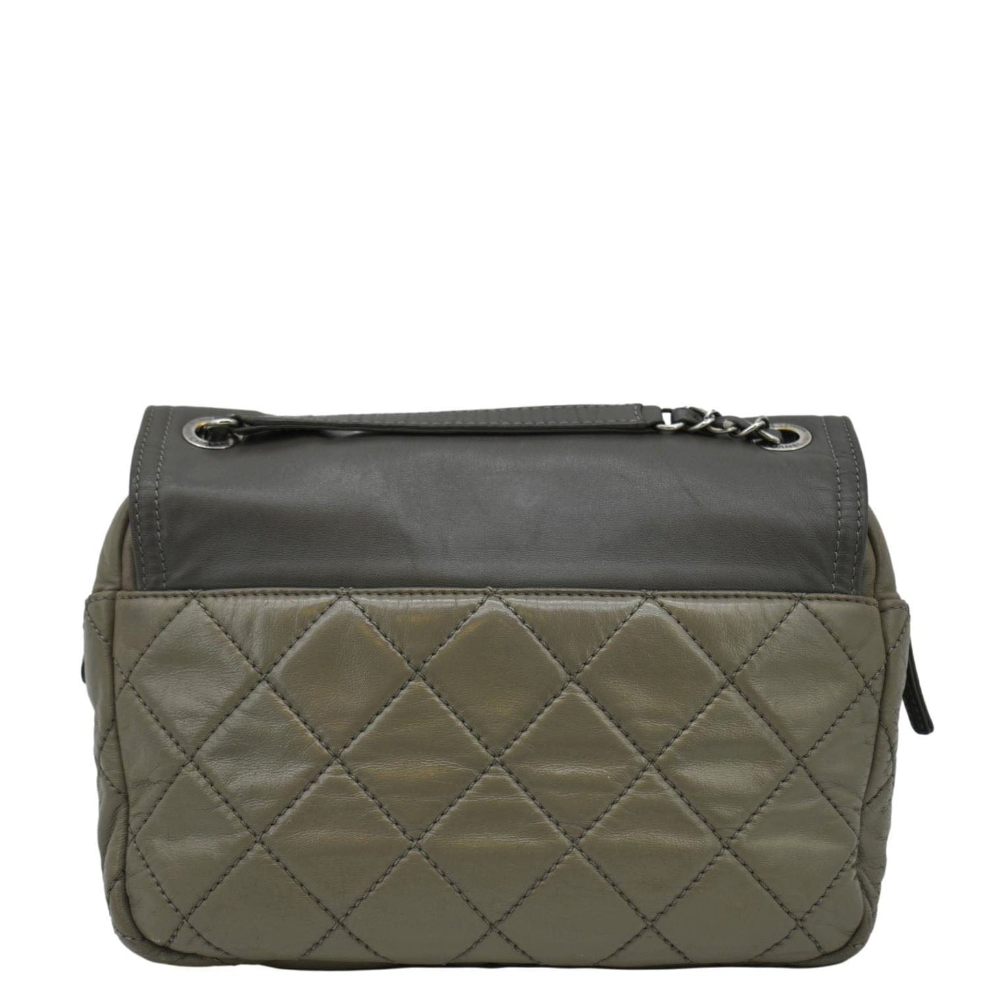 Chanel In The Mix Flap Quilted Leather Shoulder Bag Grey