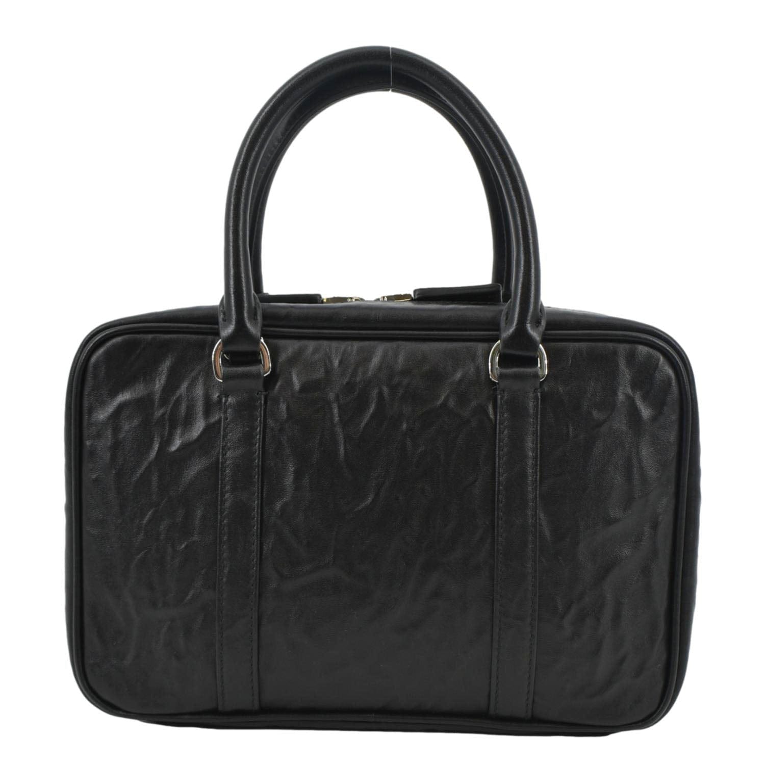 PRADA Re-edition 2001 Medium Antique Nappa Leather Shoulder Bag Black