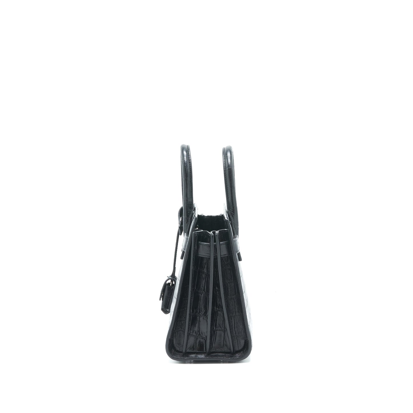 Saint Laurent/ Sac de Jour nano Crocodile-Embossed Black