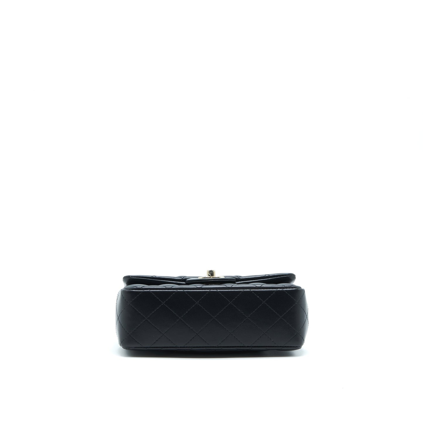 Chanel Mini Rectangular Flap Bag Lambskin Black L(Microchip?