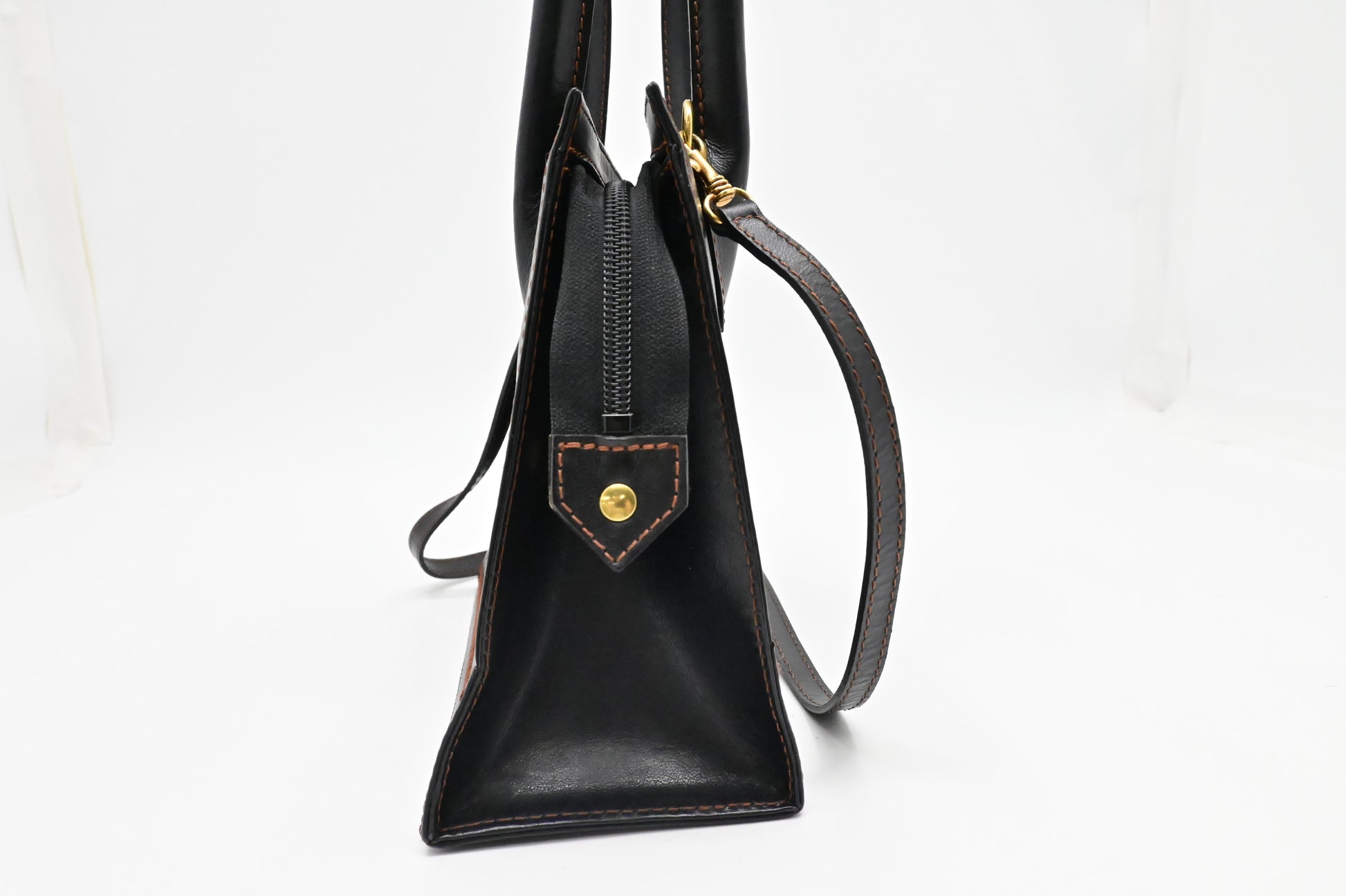 YSL Saint Laurent 2-Way Bag in Black Leather