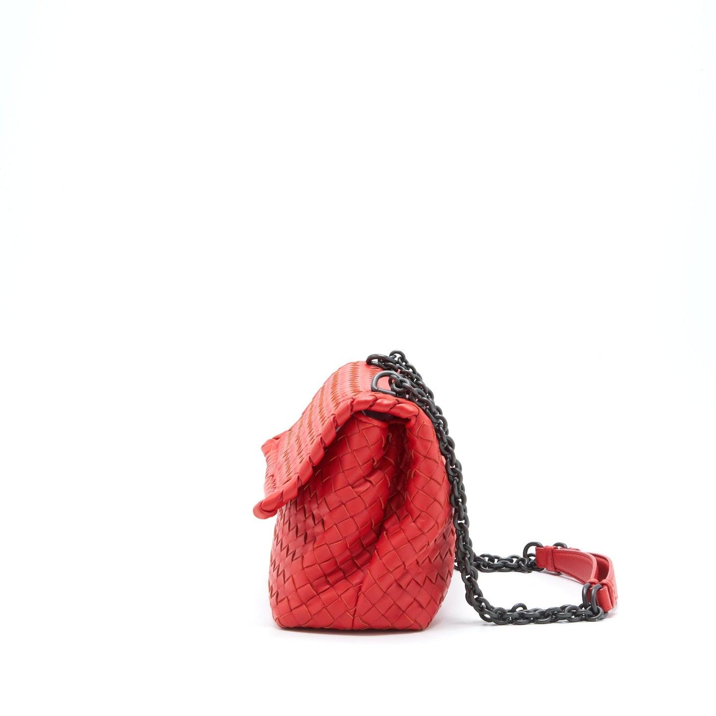Bottega Veneta Olympia Purse Red