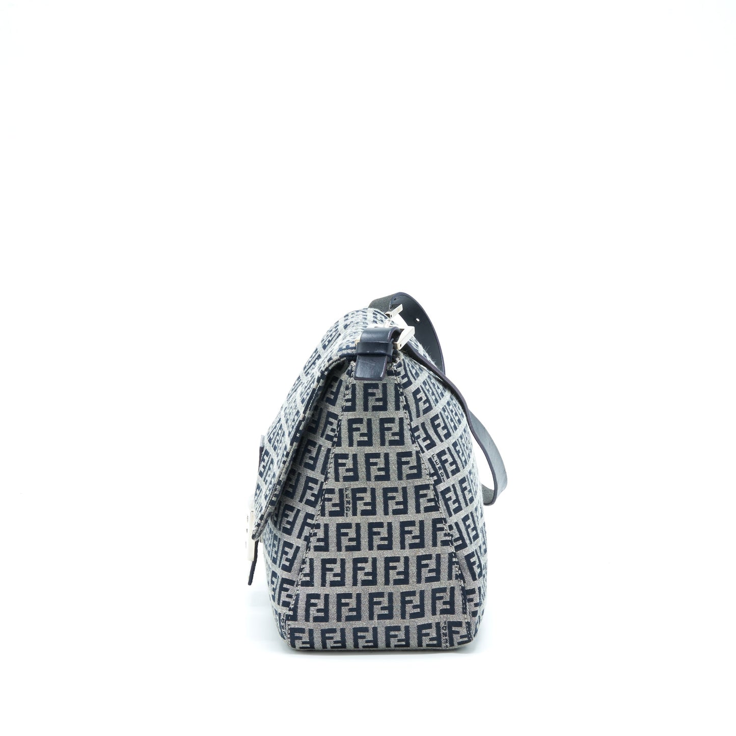 Fendi   Baguette Should Purse Fabric Black/Grey