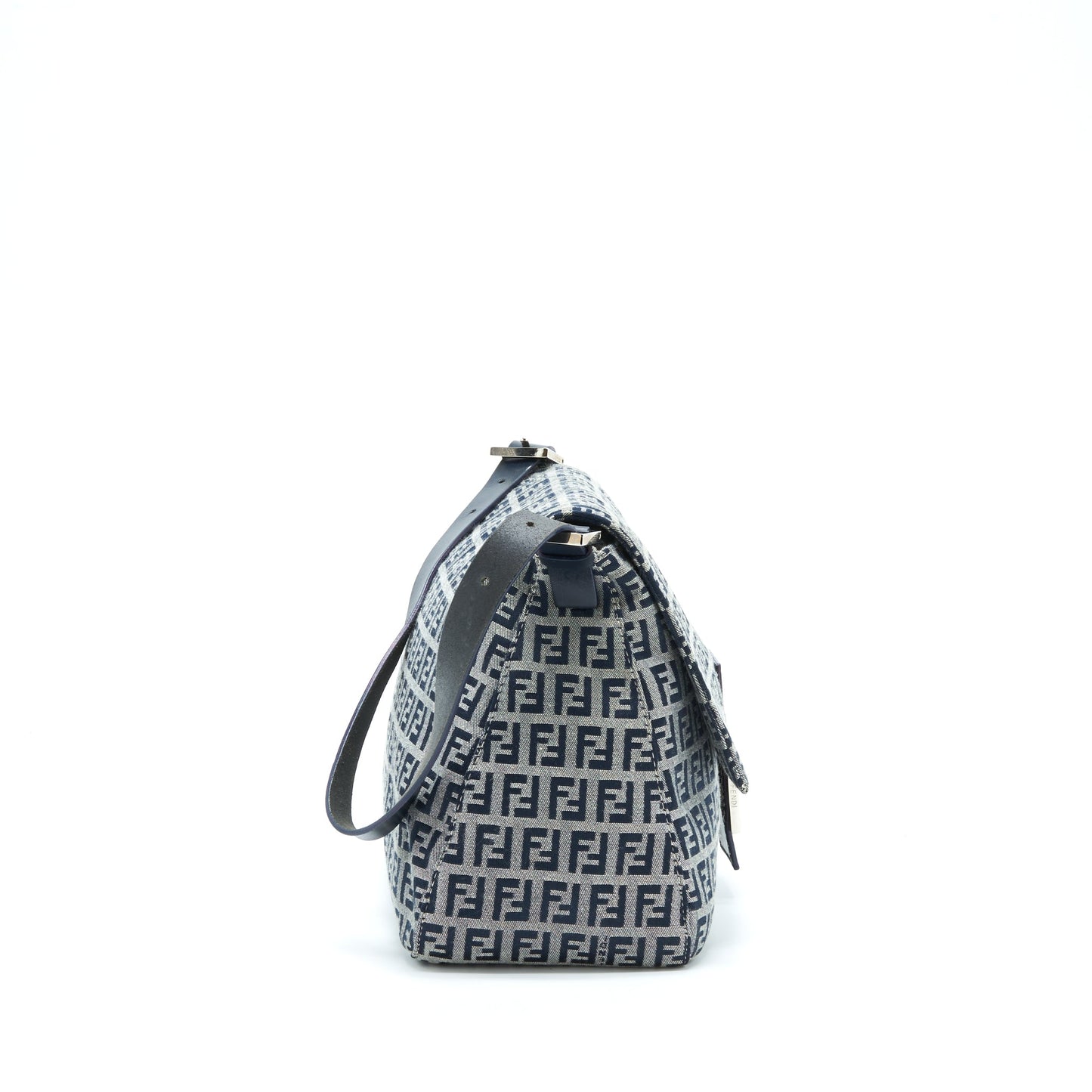 Fendi   Baguette Should Purse Fabric Black/Grey
