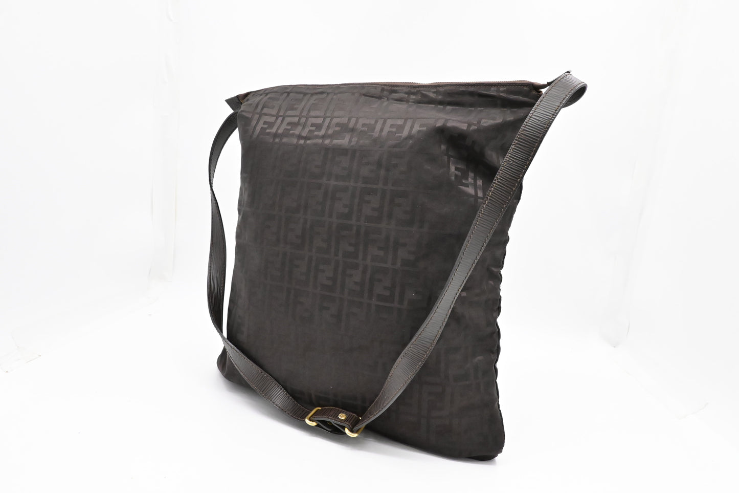 Fendi Large Crossbody in Brown FF Nylon