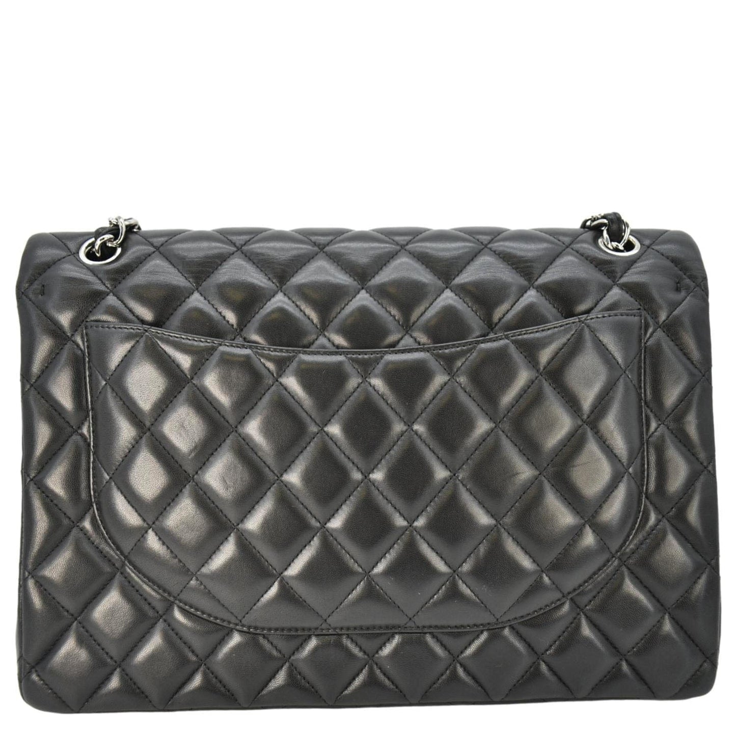 Chanel Classic Double Flap Quilted Leather Crossbody Bag Black