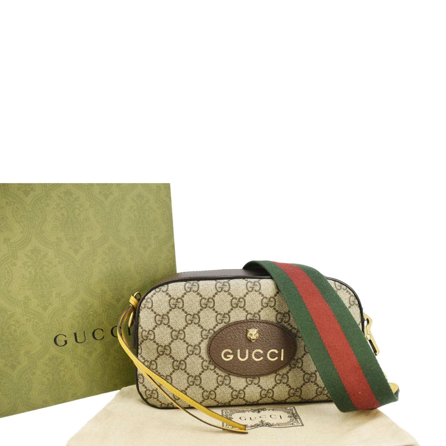 GUCCI Neo GG Supreme Canvas Messenger Bag Beige 476466