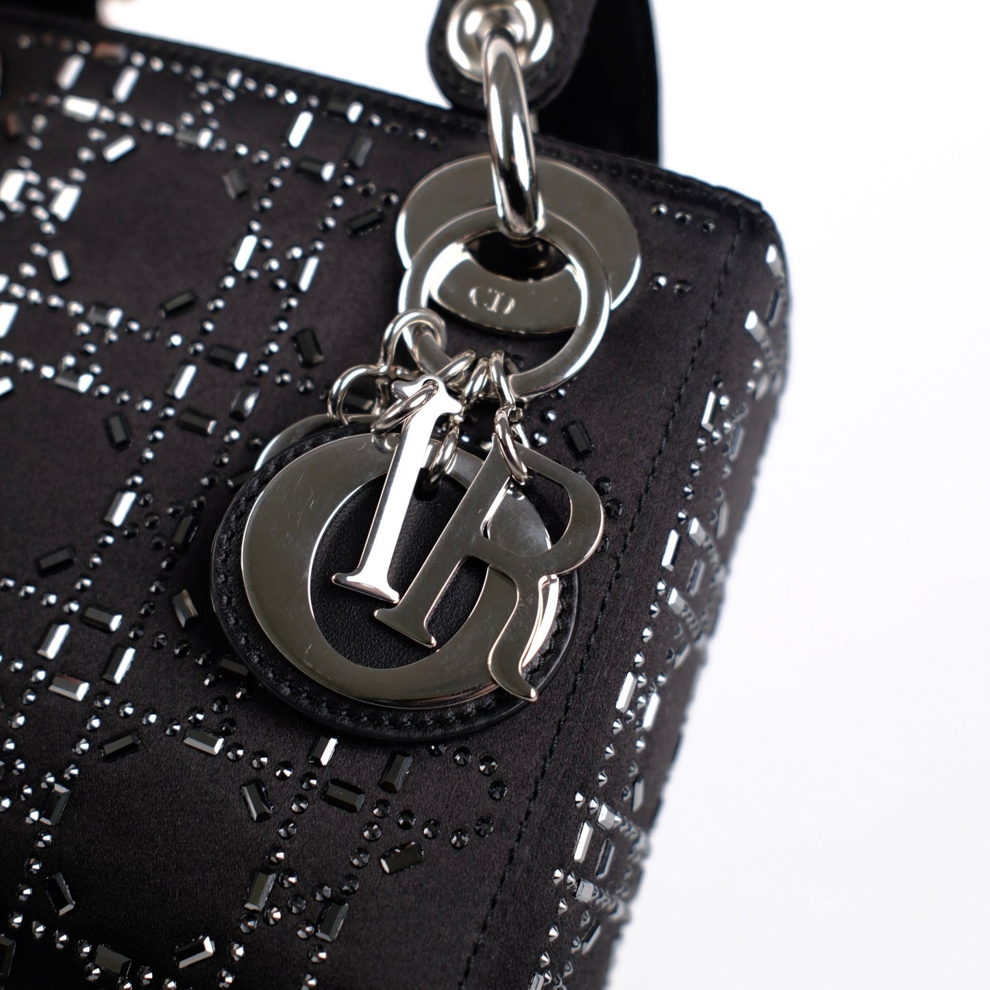 Christian Dior Mini Lady Dior Satin Black