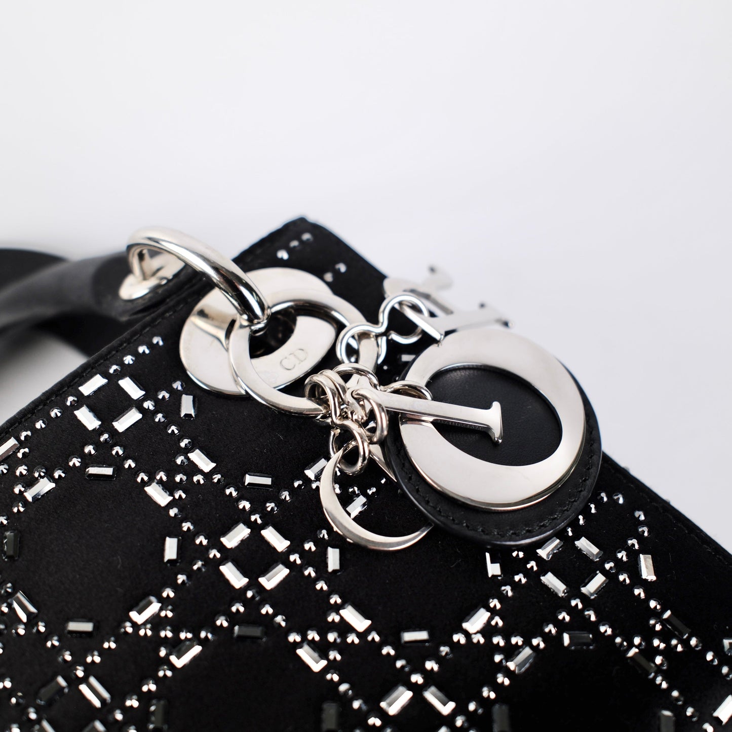 Christian Dior Mini Lady Dior Satin Black