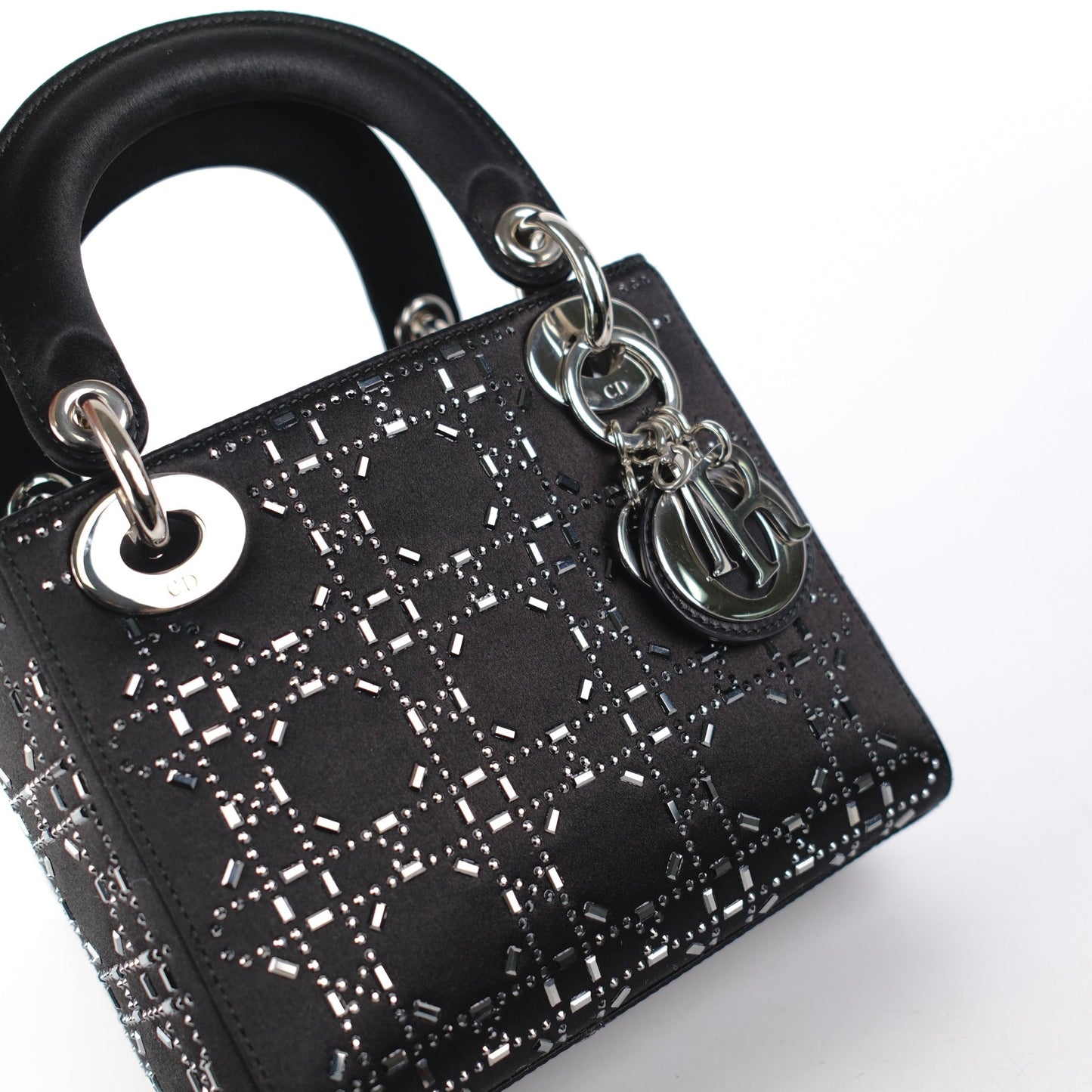 Christian Dior Mini Lady Dior Satin Black