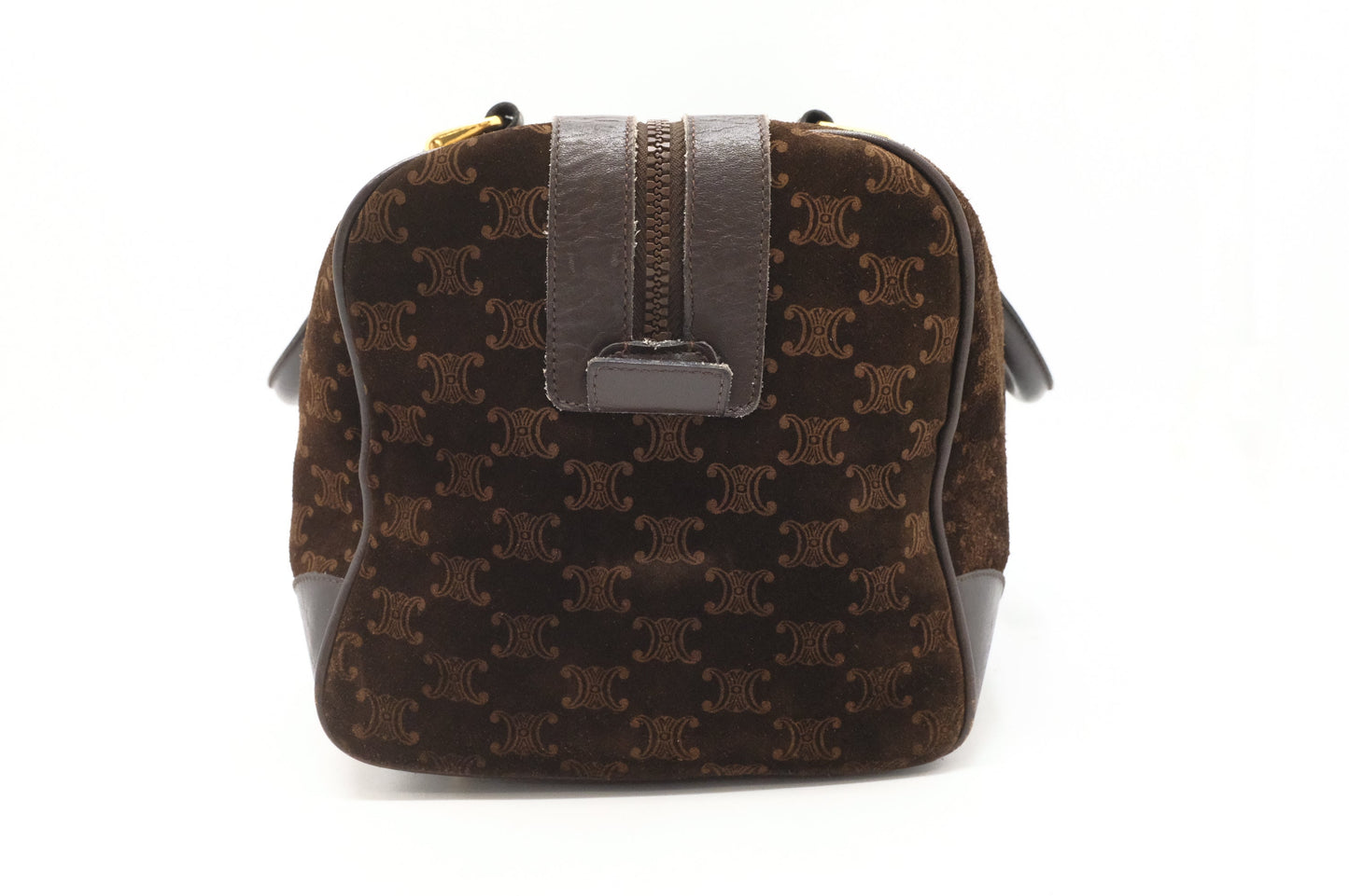 Celine Boston Bag in Brown Suede