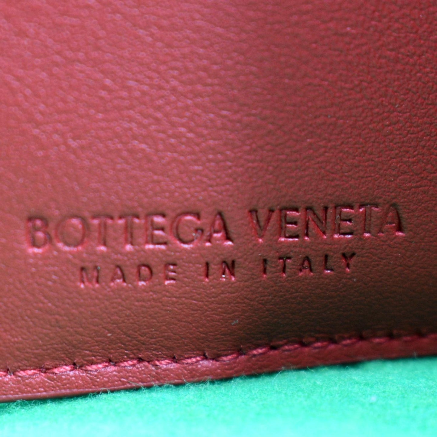 BOTTEGA VENETA Oversize Intrecciato Leather Wallet Red
