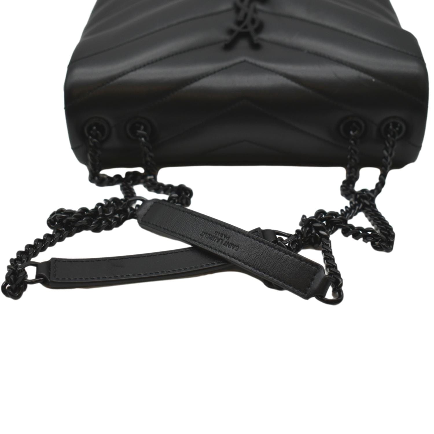 YVES SAINT LAURENT Loulou Small Calfskin Leather Shoulder Bag Black