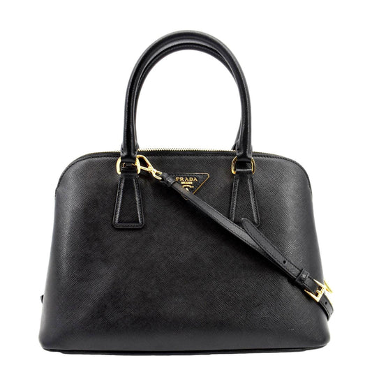PRADA Lux Medium Promenade Saffiano Leather Shoulder Bag Nero
