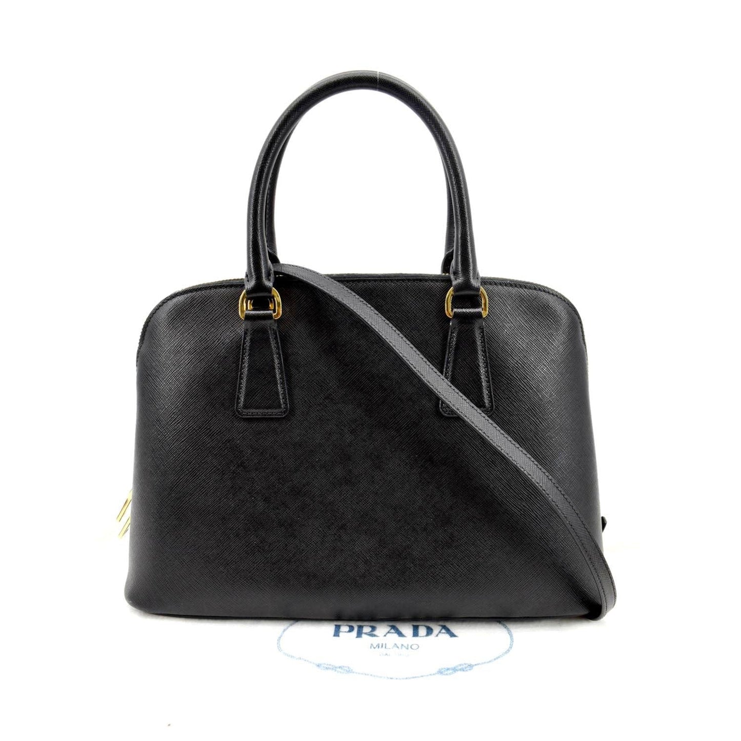 PRADA Lux Medium Promenade Saffiano Leather Shoulder Bag Nero